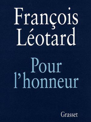 cover image of Pour l'honneur